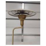 Mid Century Modern Brass Floor Lamp with UFO Shade