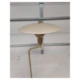 Mid Century Modern Brass Floor Lamp with UFO Shade