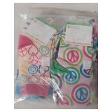 Little Miss Matched Peace Sign Socks - 3 Pack