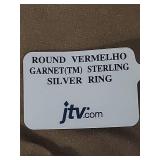 Vermelho Garnet Sterling Silver Ring - Size 6