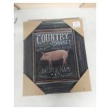 Farmhouse Pig Wall Art Set