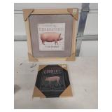 Farmhouse Pig Wall Art Set