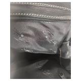 Fossil Black Leather Handbag with Contrast Stitching