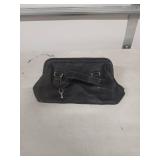 Fossil Black Leather Handbag with Contrast Stitching