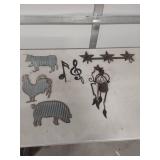 Metal Farm Animal and Music Note Wall Art Set