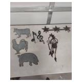 Metal Farm Animal and Music Note Wall Art Set