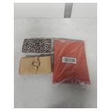 Fashion Ring Wallet Set - Leopard Print and Beige