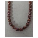 Chocolate Brown Pearl Necklace, Bracelet and Earrings
