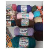 Large Yarn Collection with Knitting Needles Set