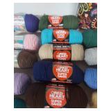Large Yarn Collection with Knitting Needles Set