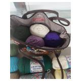 Large Yarn Collection with Knitting Needles Set
