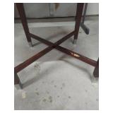 Cherry Wood Side Table with Glass Top