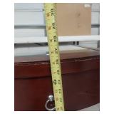 Cherry Wood Side Table with Glass Top