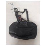 Stone Mountain Black Leather Shoulder Bag