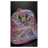 Disney Minnie Mouse Kids Holographic Backpack, Vintage PVC Figurine and Pendant