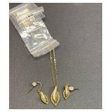 Gold Tone and Crystal Jewelry Set