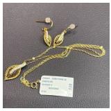 Gold Tone and Crystal Jewelry Set