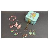 Holiday Jewelry Set with Jewelry Box
