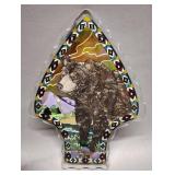 COLORFUL DESIGN ARROWHEAD PLAQUE.
