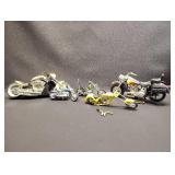 SET OF 5  Metal MOTORCYCLES