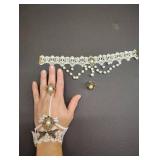 LACE VICTORIAN CHOKER AND BRACELET SET WITH STERLING SILVER Ornate Butterscotch Oval Ring