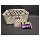 PET HAIR DYE DOG BONE HAIR CLIP AND SMALL DECORATIVE BASKET