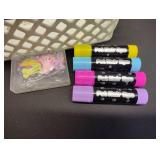 PET HAIR DYE DOG BONE HAIR CLIP AND SMALL DECORATIVE BASKET