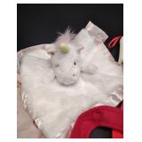 NIP MUNCHKIN BOTTLE CLEANERS 18MONTHS LONGSLEEVES FOX OUTFIT UNICORN TEETHING BLANKET AND MY FIRST CHRISTMAS BIB AND STOCKING