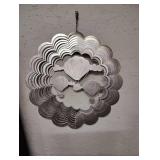 STAINLESS STEEL WIND SPINNER FEATURING HOT AIR BALLOONS