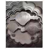 STAINLESS STEEL WIND SPINNER FEATURING HOT AIR BALLOONS