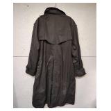 MENS GRAY Trench Coat with Removable Liner
