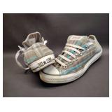 Converse Chuck Taylor All Star  SNEAKERS in a BROWN, TAN, and BLUE PLAID CANVAS SIZE 10