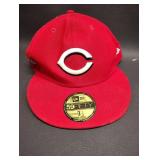 THREE New Era 59FIFTY fitted baseball caps, which are the official on-field caps for Major League Baseball teams. The caps represent different professional baseball teams.