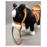 HollyHOME Stuffed Animal Horse Pretty Plush Toy COMES WITH PINK HAIR BRUSH AND WHITE BLANKET