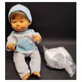 Miniland Baby Doll Caucasian Boy with Down Syndrome And Doll Diapers