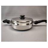 BRAND NEW SALAD MASTER STAINLESS STEEL SKILLET with DETACHABLE HANDLE