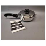 BRAND NEW SALAD MASTER STAINLESS STEEL 9 Inch SKILLET WITH LID and Detachable Handles
