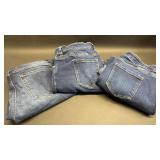(3) Pair Maternity Jeans Size 12-14 Plenty of Wear Left, One Pair Skinny -Two Pair Straight Leg