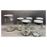 Ball Mason Glass Jars with Leak Proof Lids (1) 24 oz and (5) 12 oz