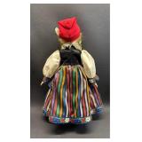 Swedish Traditional Folk Dress Decorative Doll Porcelain Hands, Face and Feet Appropriately 16 inches tall