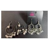 Fashion Jewelry Collection - Faux Pearl and Crystal Earrings