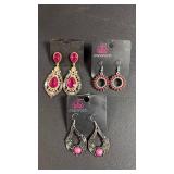 Paparazzi and Other PINK Earring Collection - 3 Pairs