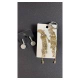 Stars and Moons- Rhinestones Drop Earrings and Ring.