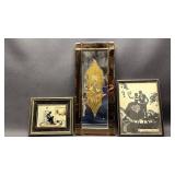 Decorative Silhouette Art and Mirror (6 by 14 inches)