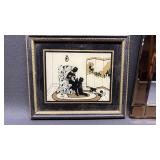 Decorative Silhouette Art and Mirror (6 by 14 inches)