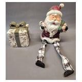 CHRISTMAS DECOR AND LETTER B AND D STOCKINGS