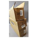 SET OF 3 NIP BLACK DOUBLE CURTAIN RODS 28\" TO 42\" NEEDS ASSEMBLY