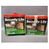 SET OF 2 NIP SECURITY LITES 300 WATT COMES IN BRONZE