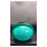 Black Square Wall Mounted Shelves & Blown Glass Pieces