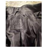 BLACK BIKER VEST WITH CARGO ZIPPERS, SIZE SMALL